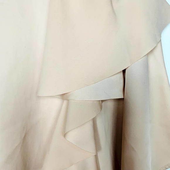 Jason Wu Grey Satin Classic Dolman Sleeve Crew Neck Draped Ruffled Blouse Pink - Picture 6 of 10